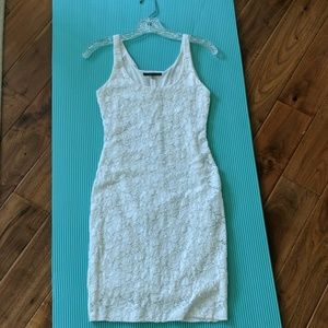 Velvet Brand floral crochet fitted dress